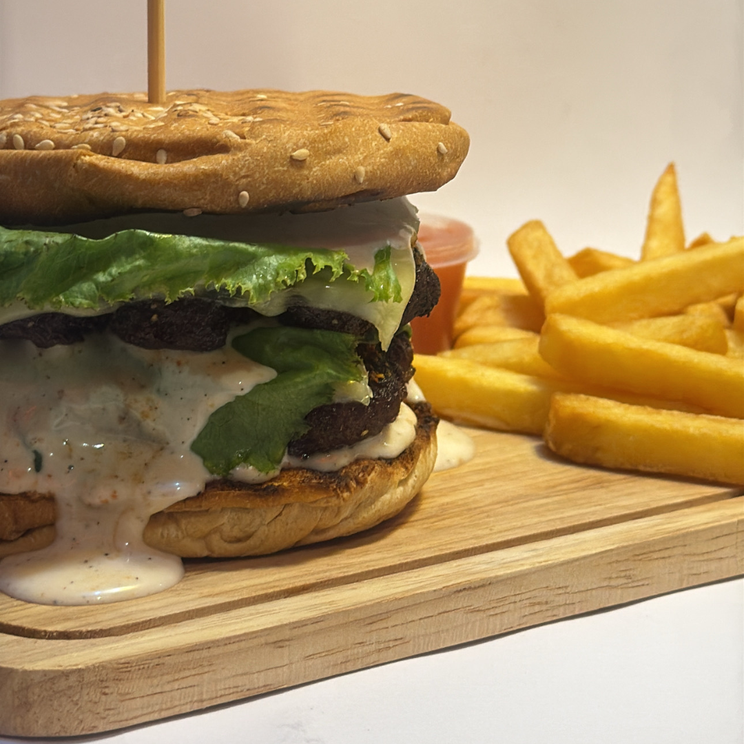 Drizzy's Spicy Knockout Burger